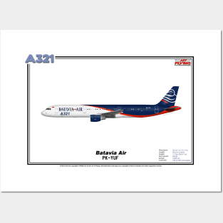 Airbus A321 - Batavia Air (Art Print) Posters and Art